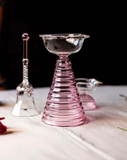 Muun Glass Puja Set - Pink