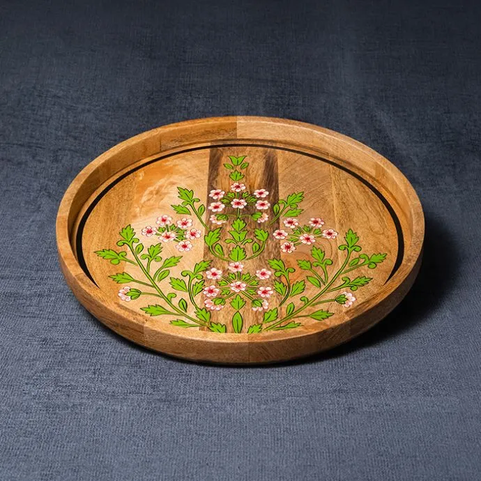 Floral Lazy Susan Platter