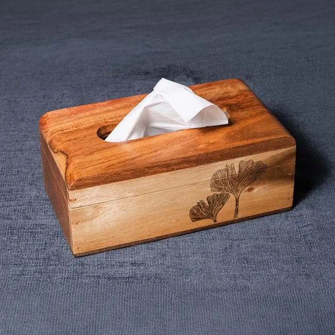 Print Wooden Tissue Box
