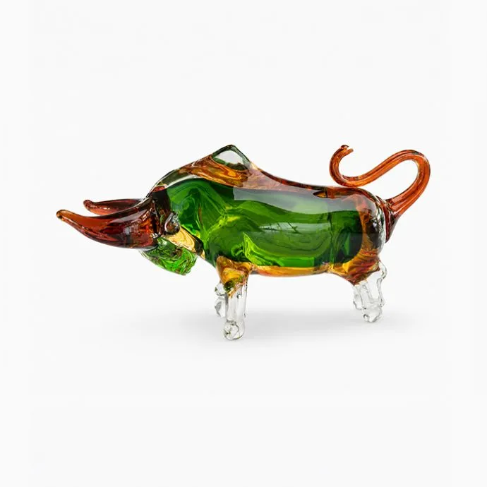The Prosperity Bull Glass Figurine