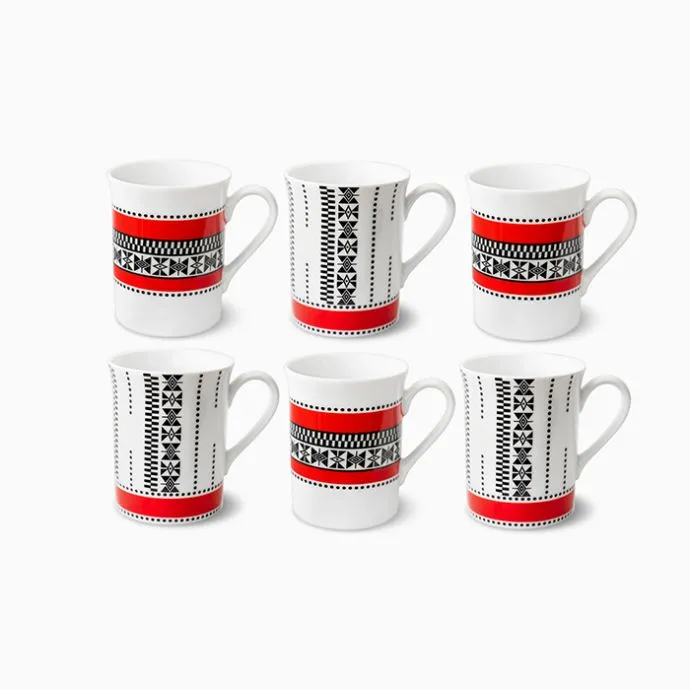 Threads of the Nilgiris Coffee Mugs - Set of 6