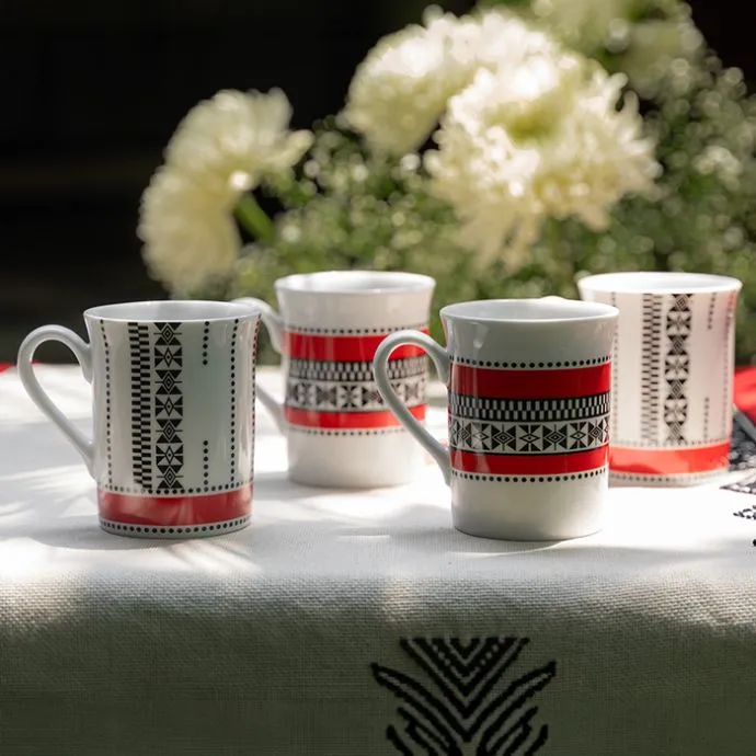 Threads of the Nilgiris Coffee Mugs - Set of 6