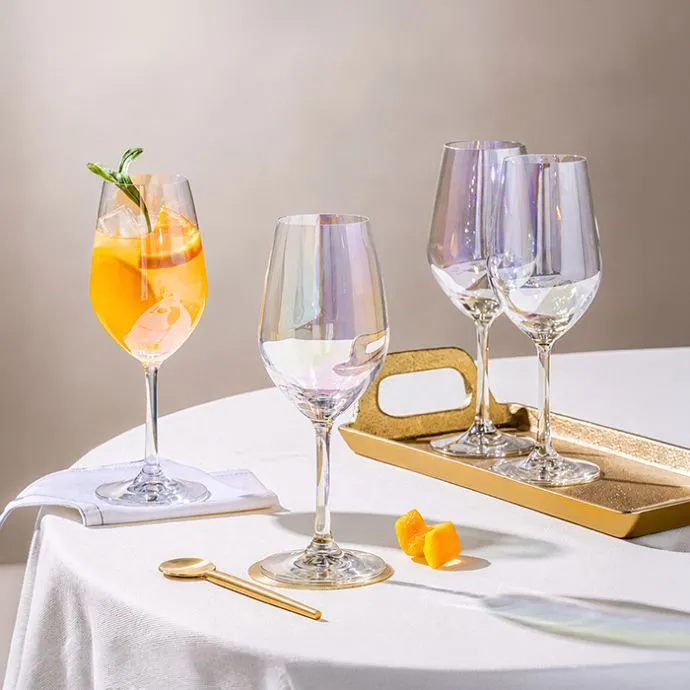 Opalescent Stem Glasses - Set Of 4