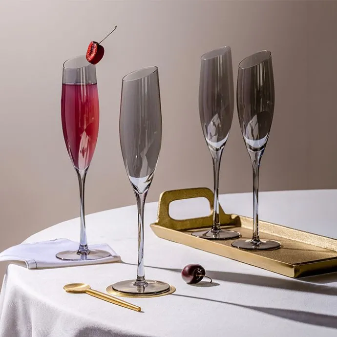 Slate Champagne Flutes - Set Of 4