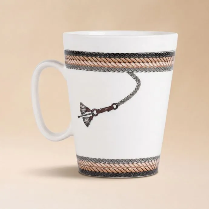 Cordage Coffee Mug With Lid - Tassel