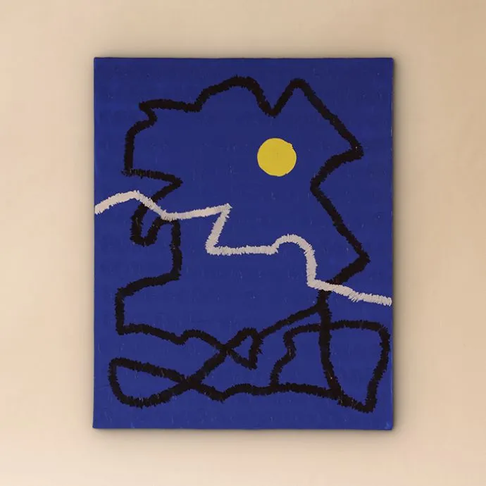 Singular Axis Wall Art - Cobalt Blue