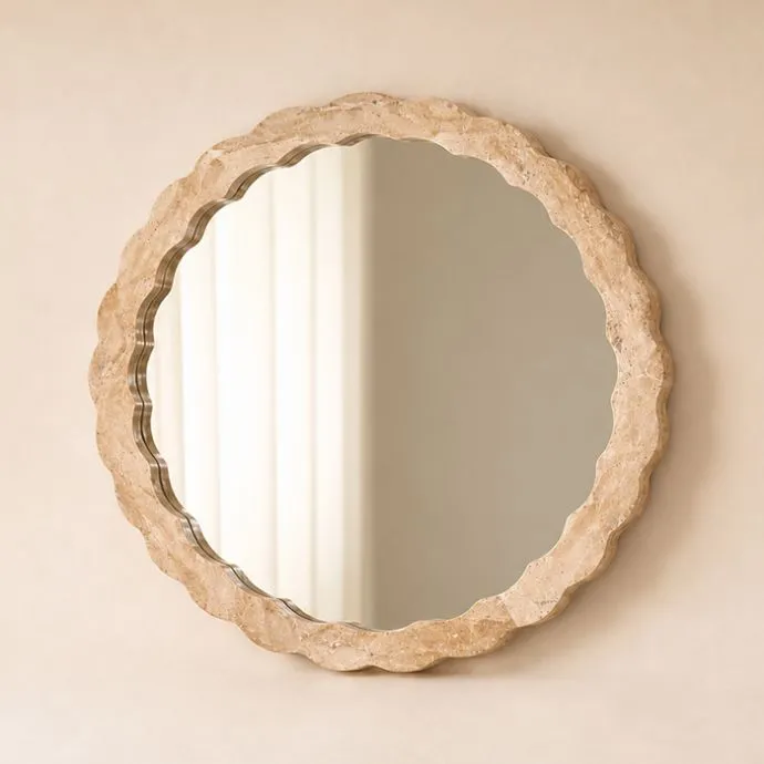 Italian Travertine Marble Elan Mirror