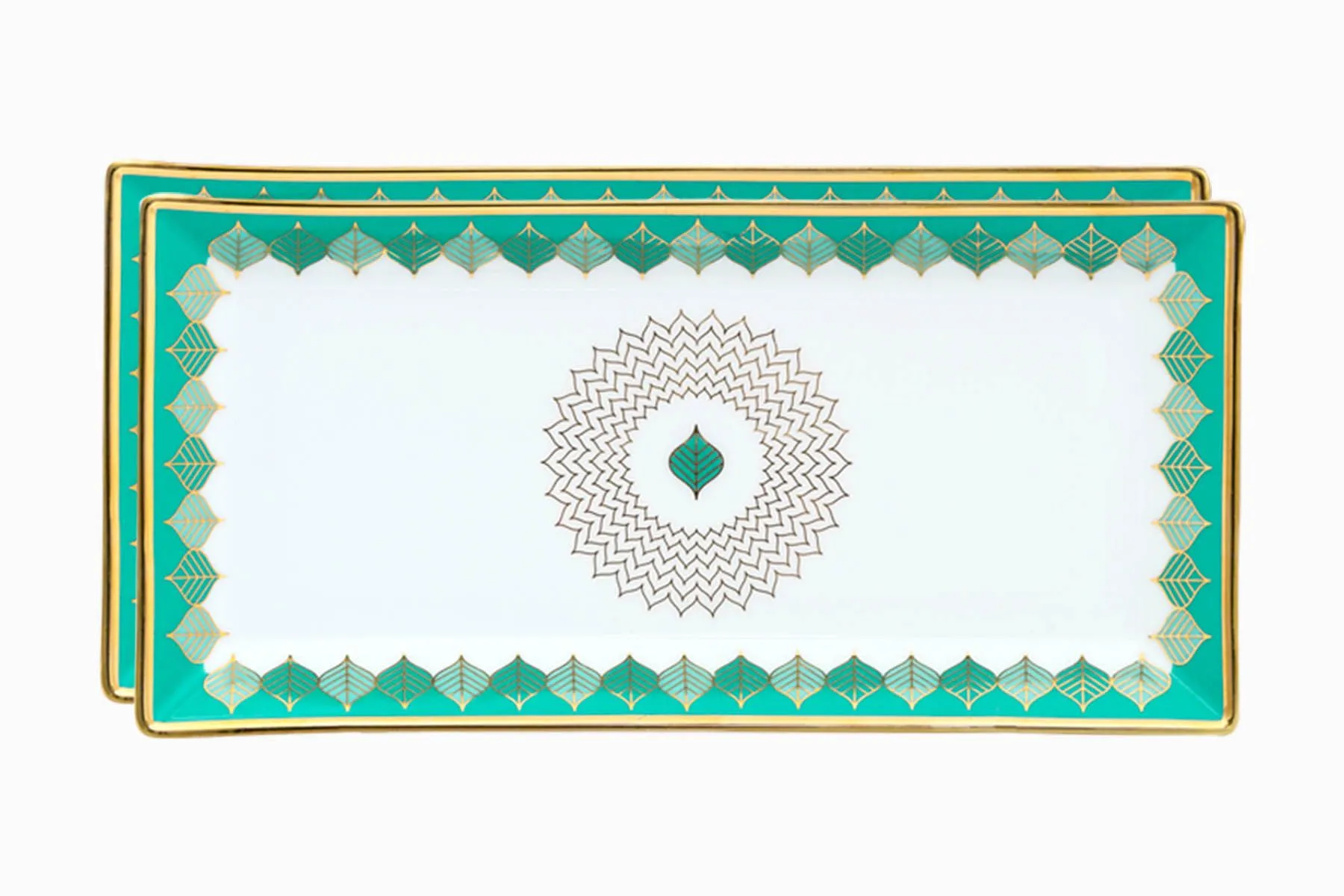 Banaras Trays (Set of 2) by Nishita Fine Tableware | The House of Things