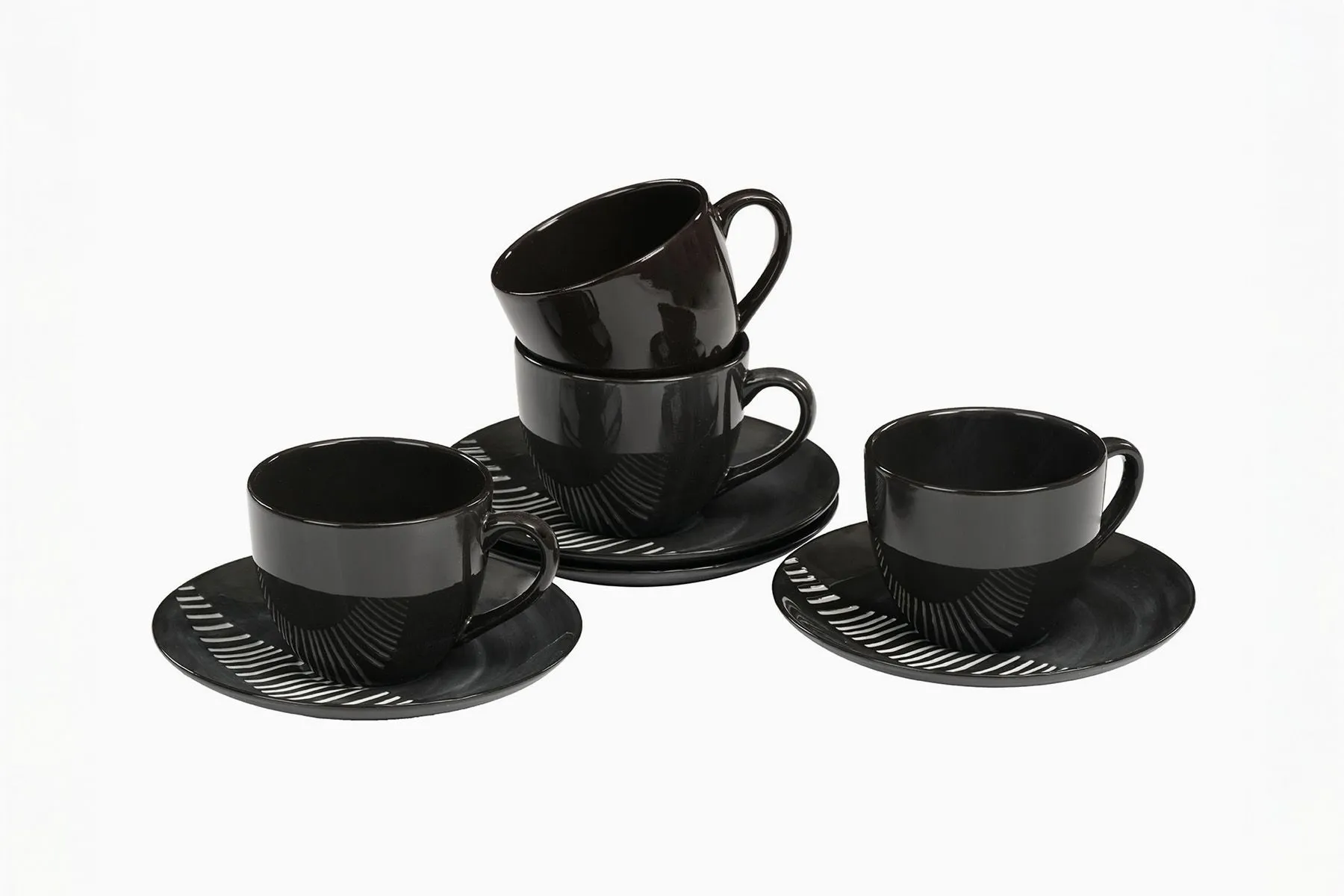 Boab Charcoal Cup & Saucer - Set of 4
|Studio ABACA | The House Of Things