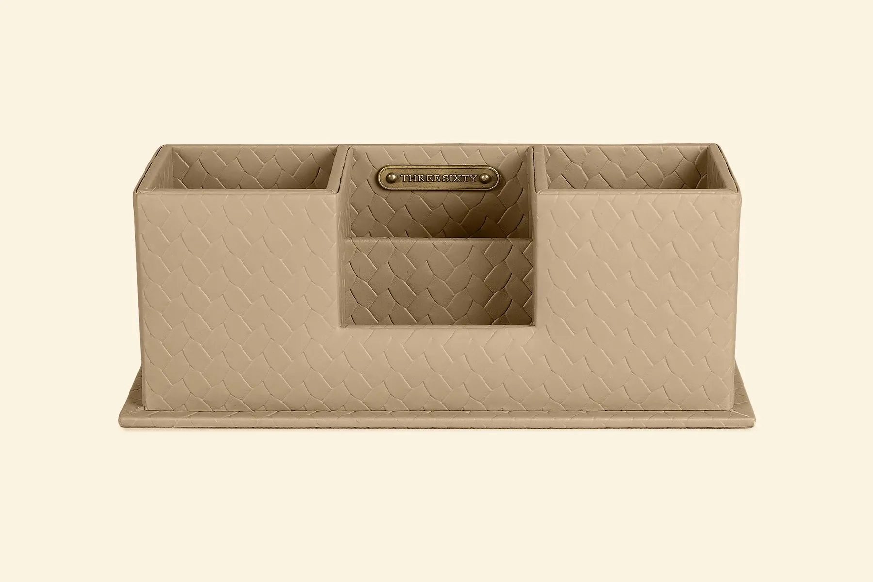 Entwine Desk Caddy Beige | Three Sixty | The House Of Things