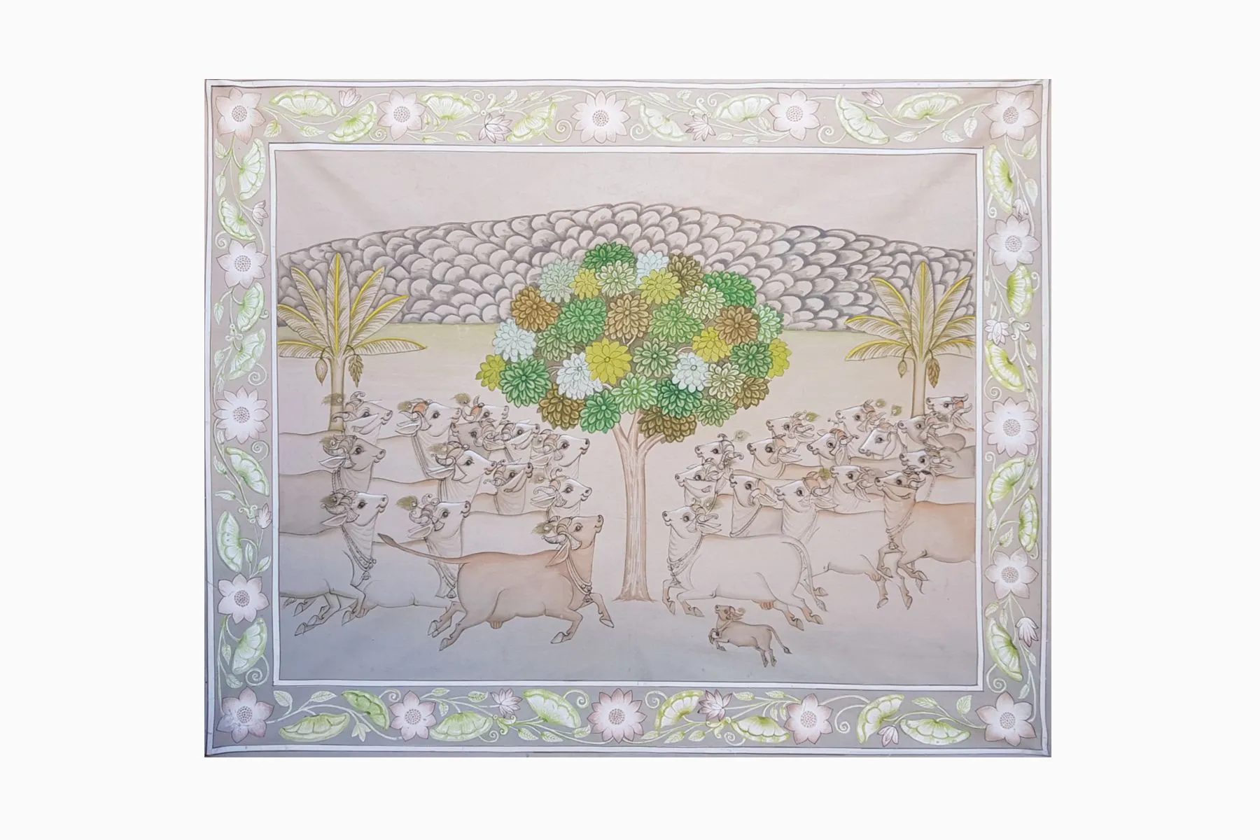 Gow Krida Pichwai Painting | Rare | The House Of Things