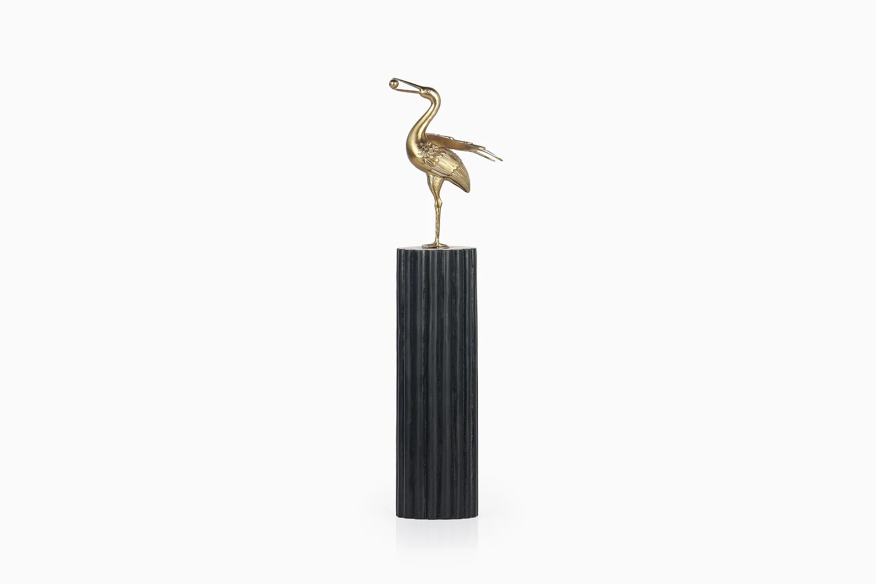 Heron Column by Ira Udaipur | Brass & Stone Decorative Art