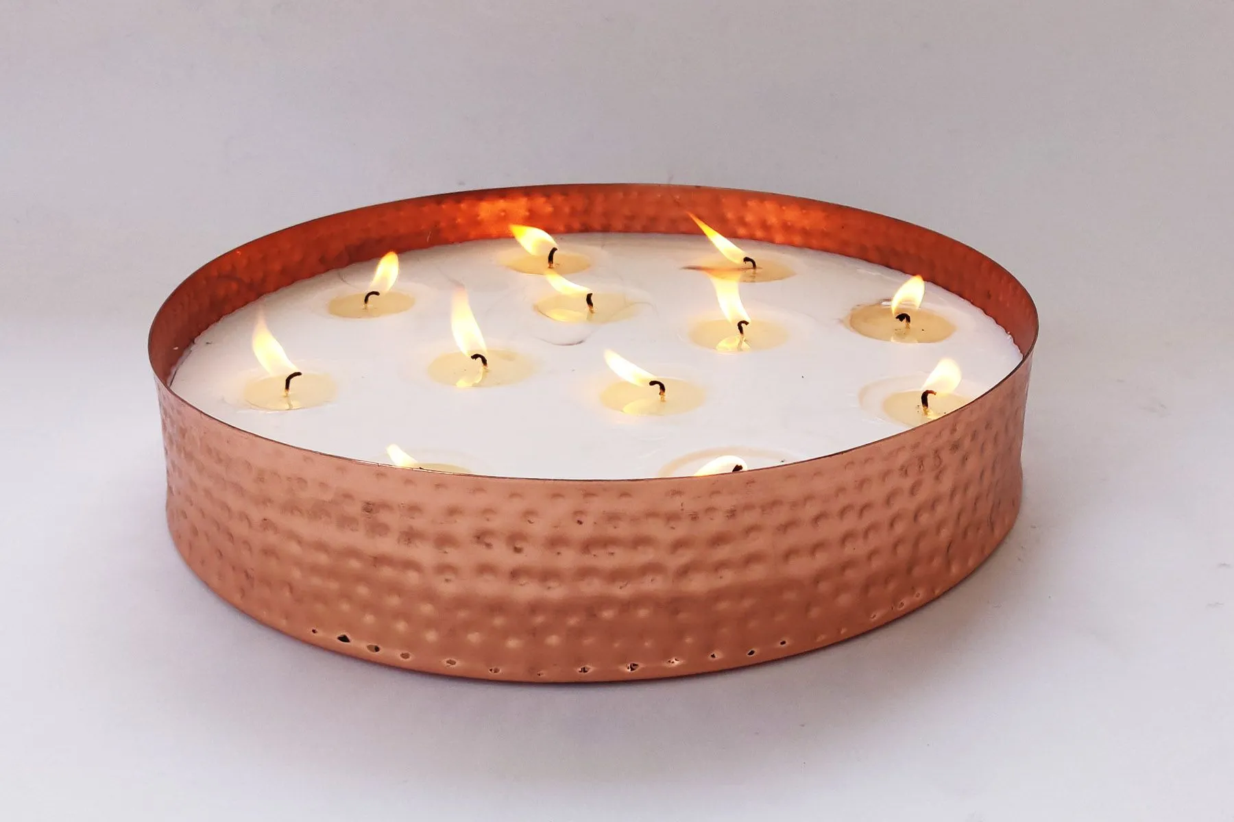 Large Hammered Copper Bowl Candle| Rare | The House of Things