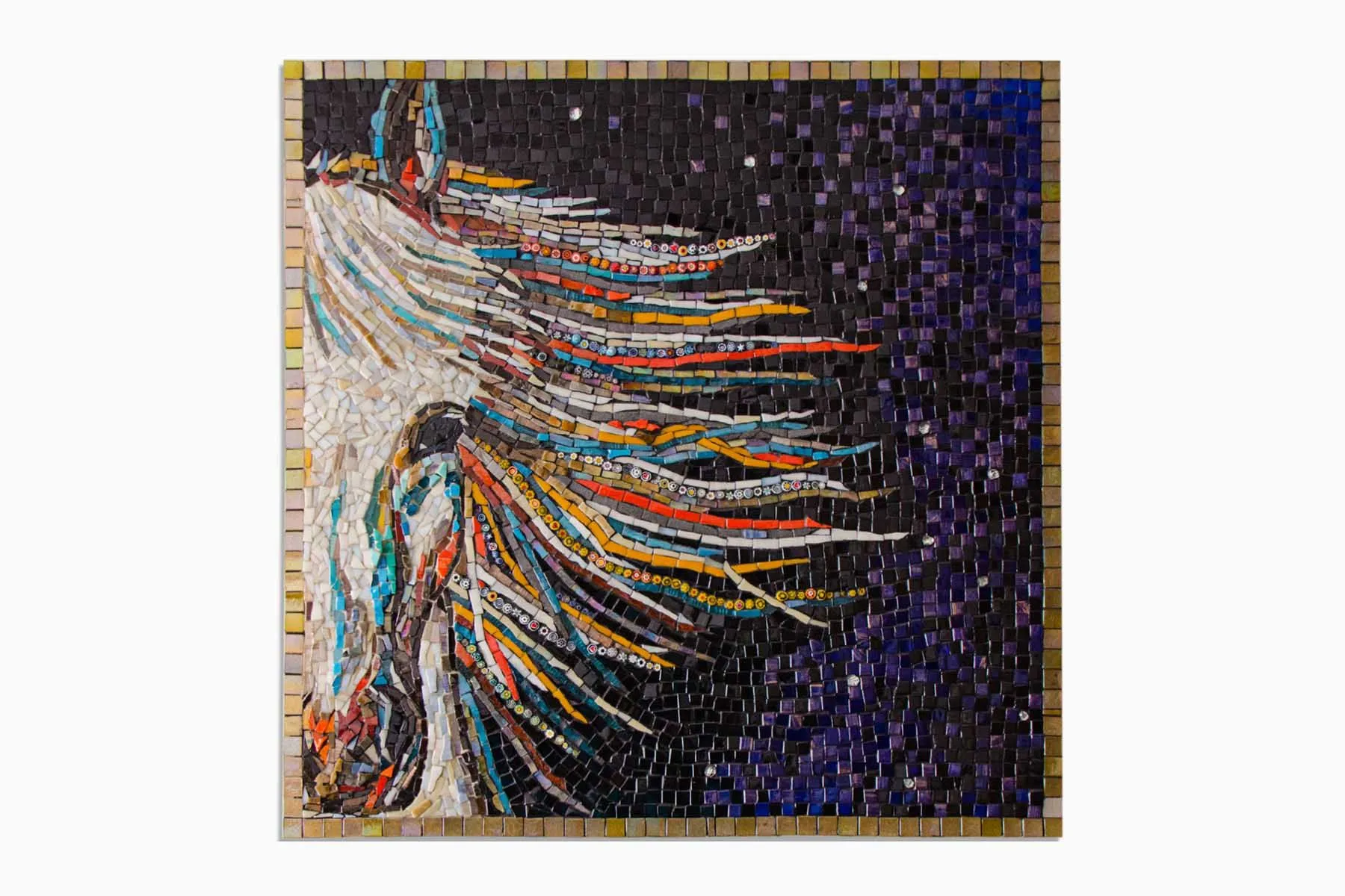 Midnight Beauty Mosaic Wall Art by Vandeepp Kalra on The House of Things