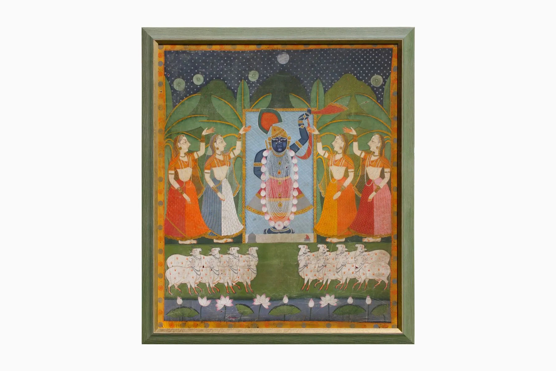 Gopis With Shrinathji - With Frame | Rare | The House Of Things