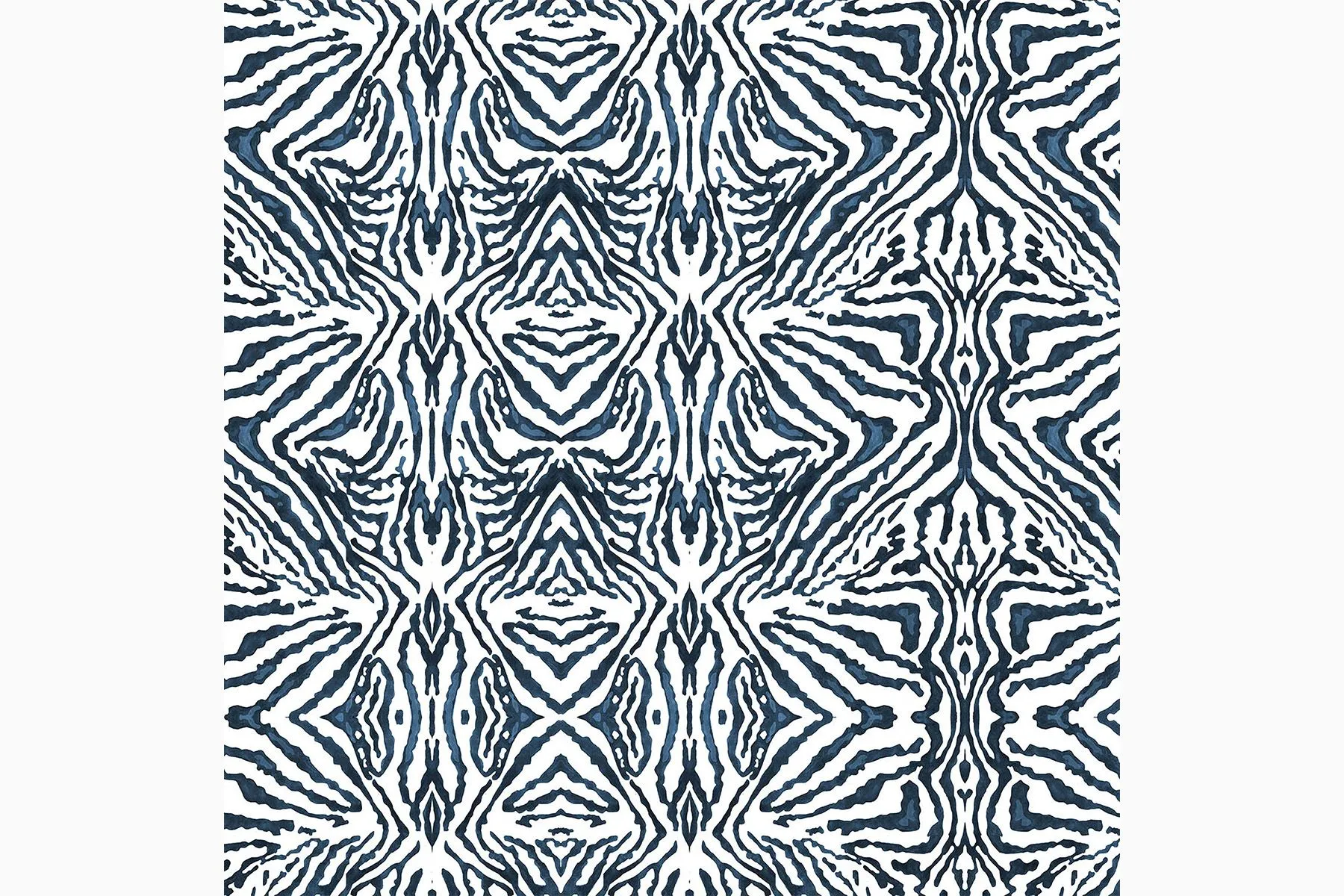 Sapphire Safari Hand Printed Wallpaper| Oldhand Designs | THe House Of Things