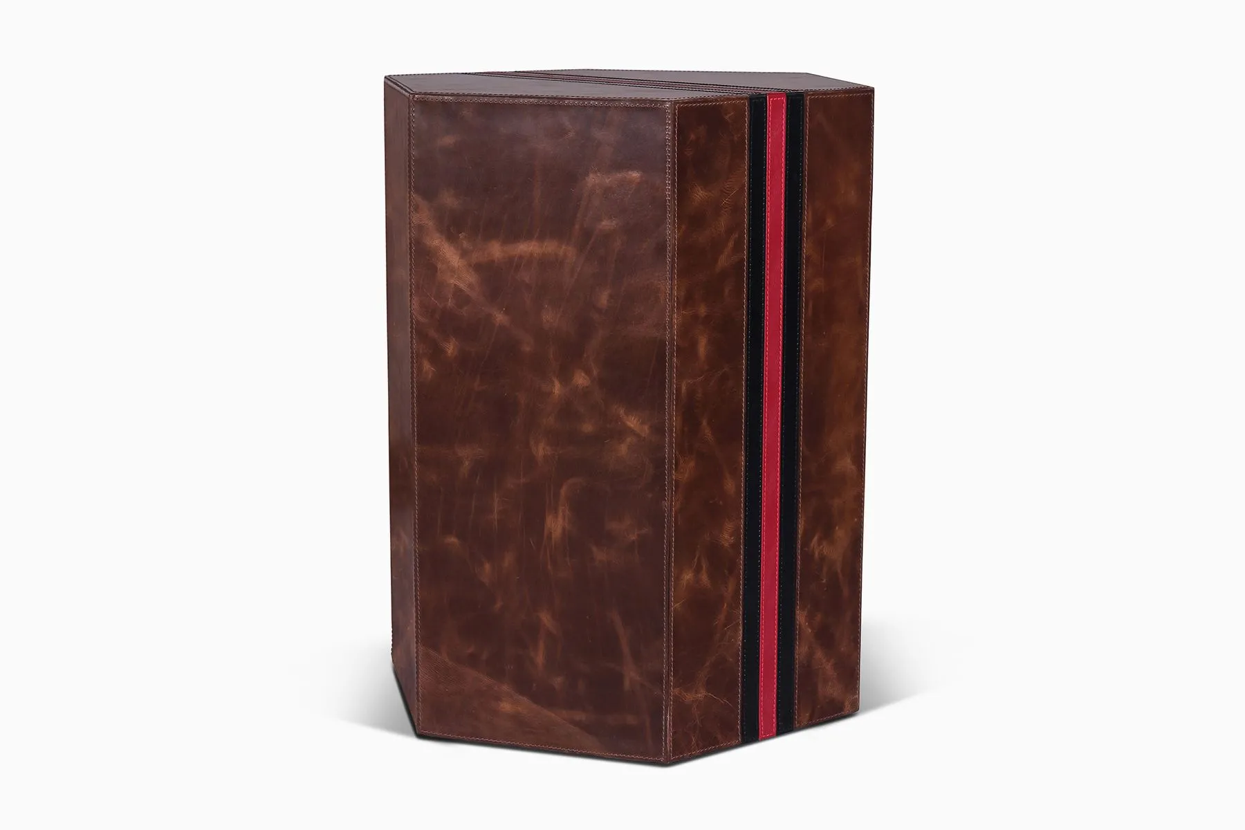 Hexagon Leather Side Table | Studio Ochre | The House Of Things
