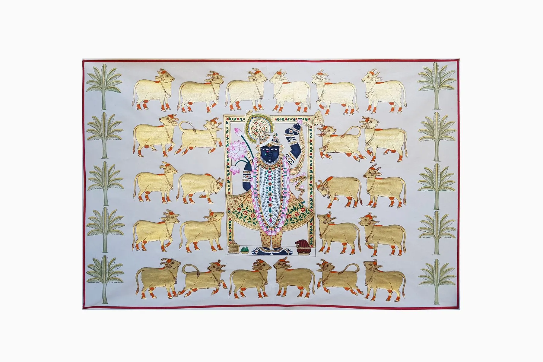 Gopashtami Rajbhog Swaroop Pichwai  by Rare | The House of Things