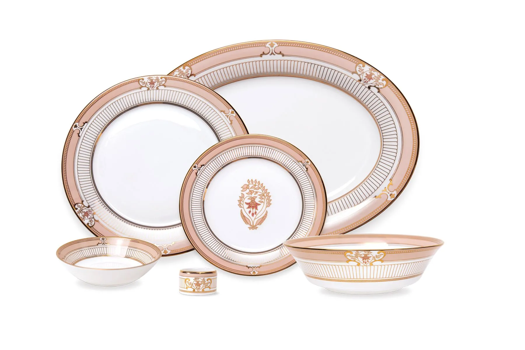 Blush of Fuchsia Dinner Set - 27 Pieces | Nishita | The House Of Things