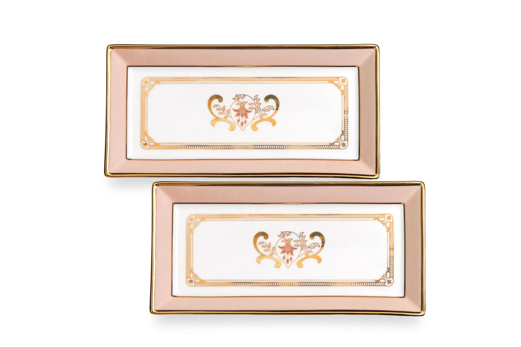 Blush of Fuchsia Trays - (Set of 2) - The House of Things