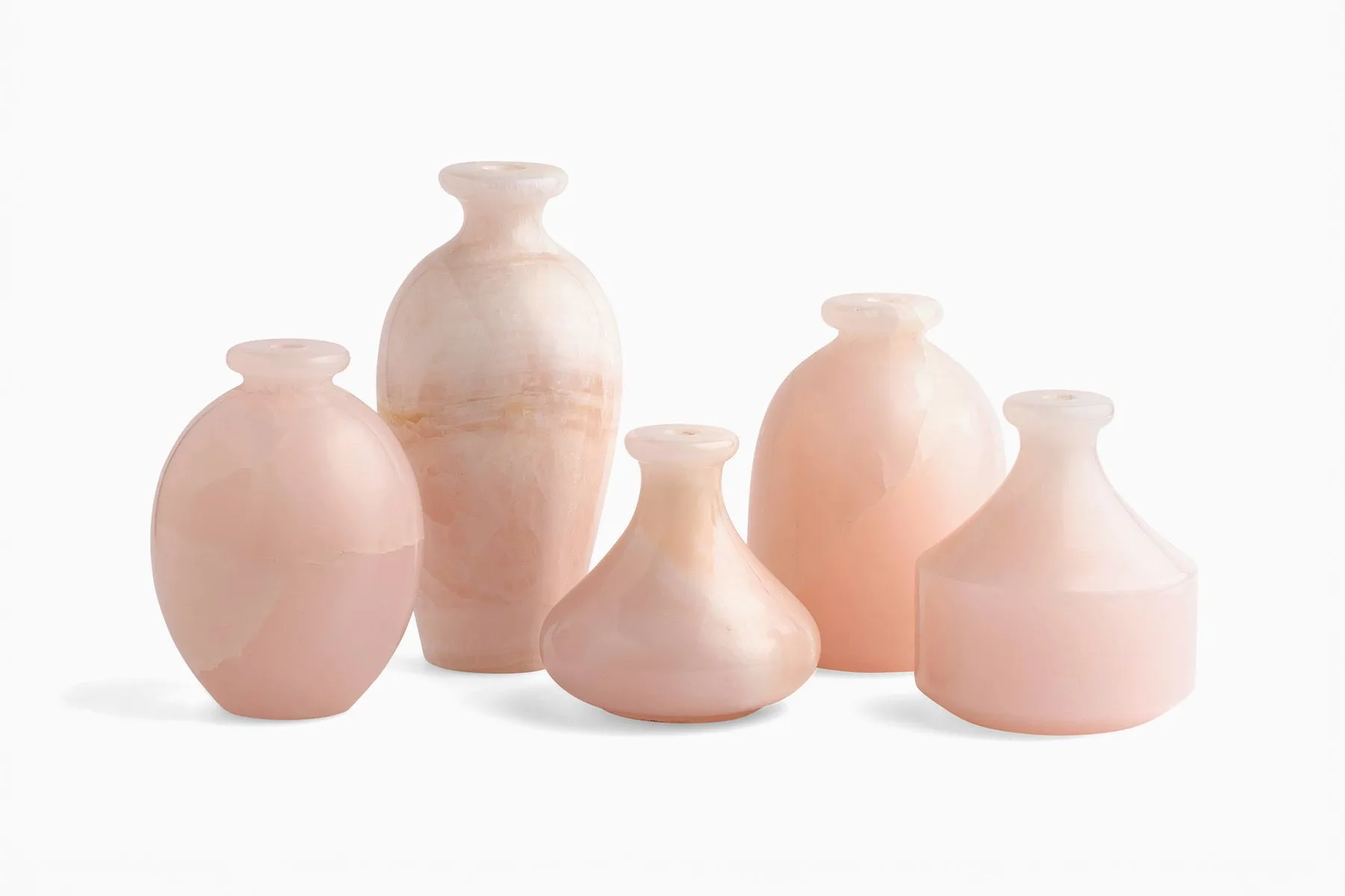 Pink Onyx Vase - Set of 5 | Frozen Music Maison| The House Of Things