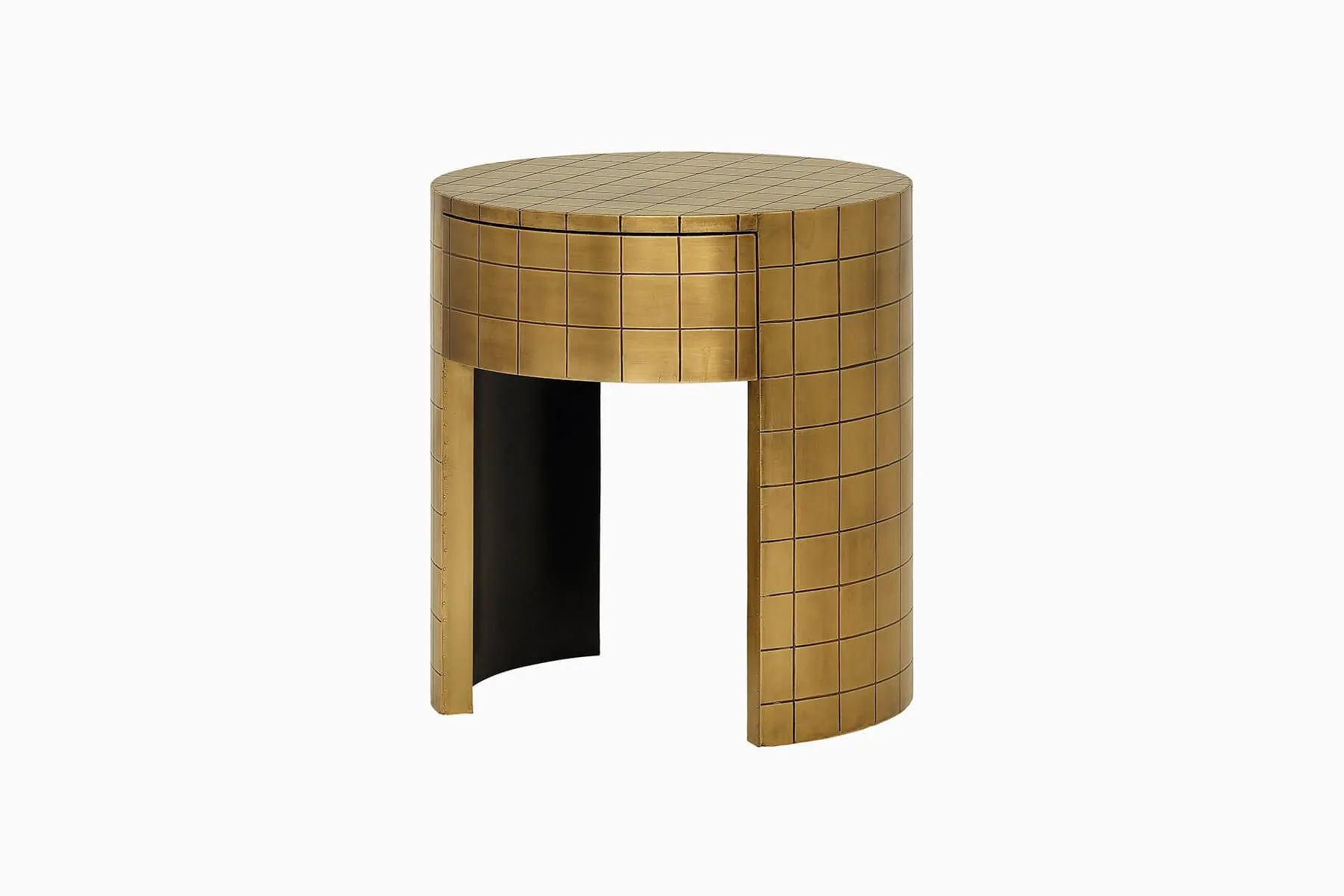 Chequered Round Bedside Table | Main Character| The House Of Things
