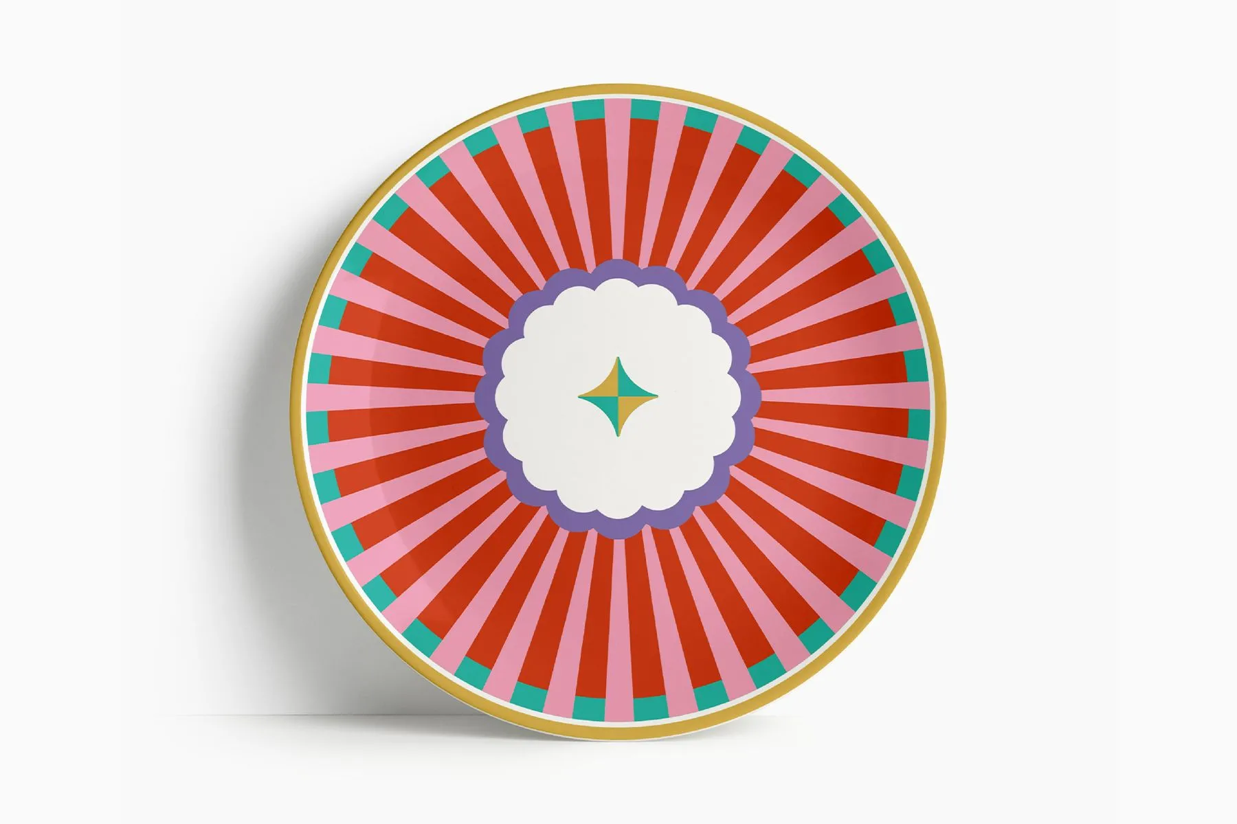 Circus Appetizer Plate Stripes - Set of 4 - Fern & Co.| Mon Dimora | The House Of Things