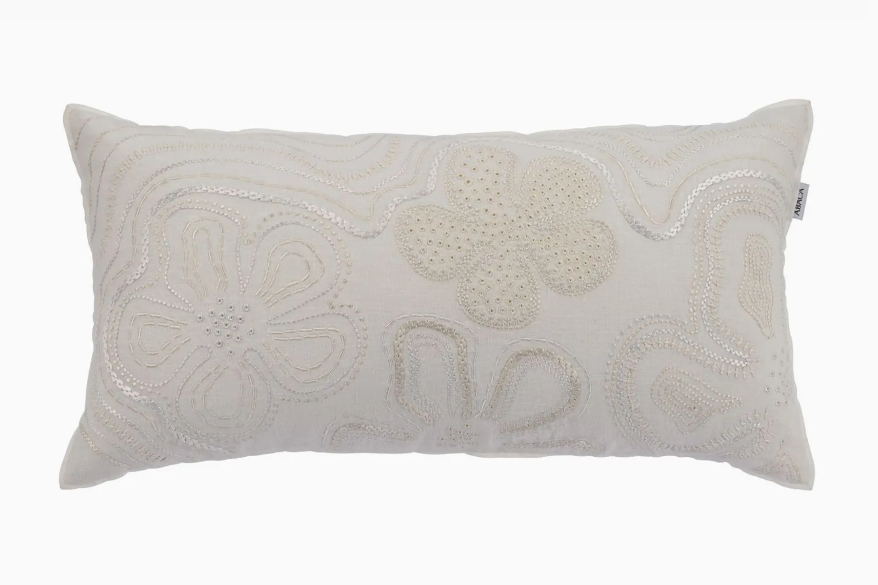 Pomo White Linen Lumbar Cover|Studio Abaca| The House Of Things