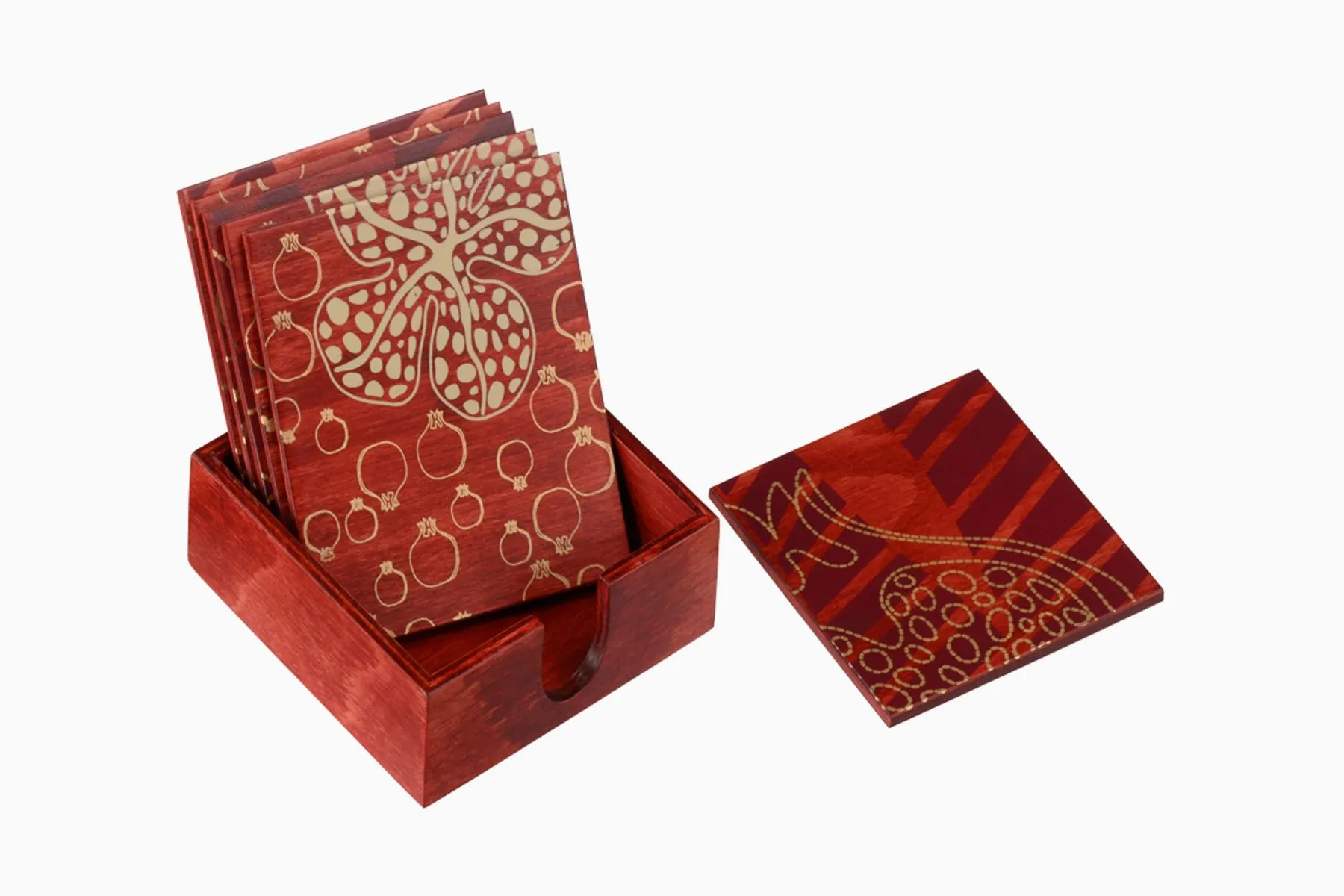Pomo Rust Coasters - Set of 6| Studio Abaca | The House Of Things