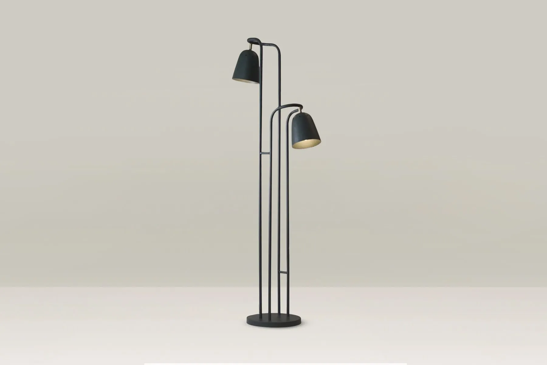 Quanta Dual-Head Floor Lamp|The Black Steel| The House Of Things
