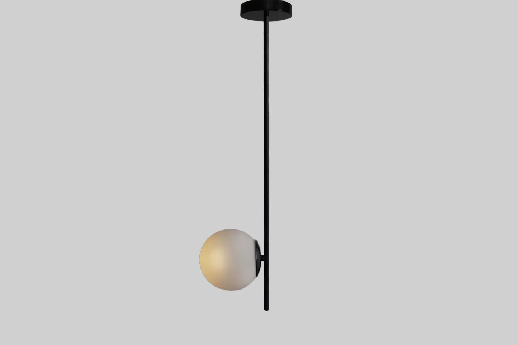 Glass Globe Ceiling Light|The Black Steel| The House Of Things