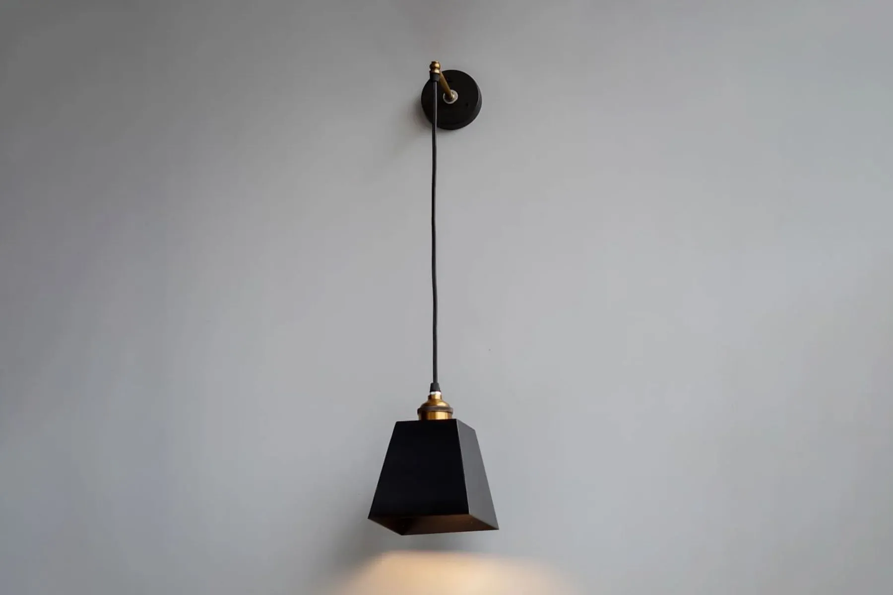 Obsidian Wall Hanging Lamp|The Black Steel| The House Of Things