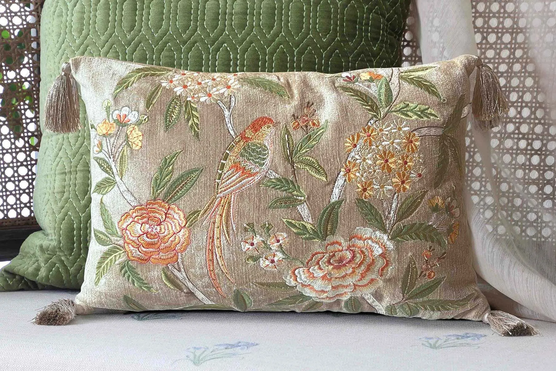Serenade Embroidered Cushion Cover|Kainaat| The House Of Things