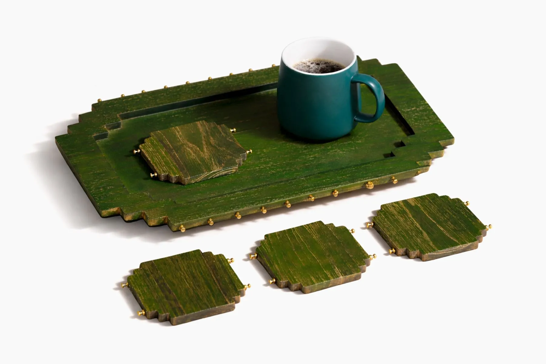 Bawri Tray and Coasters - Set of 4 | The Lune Living | The House of Things