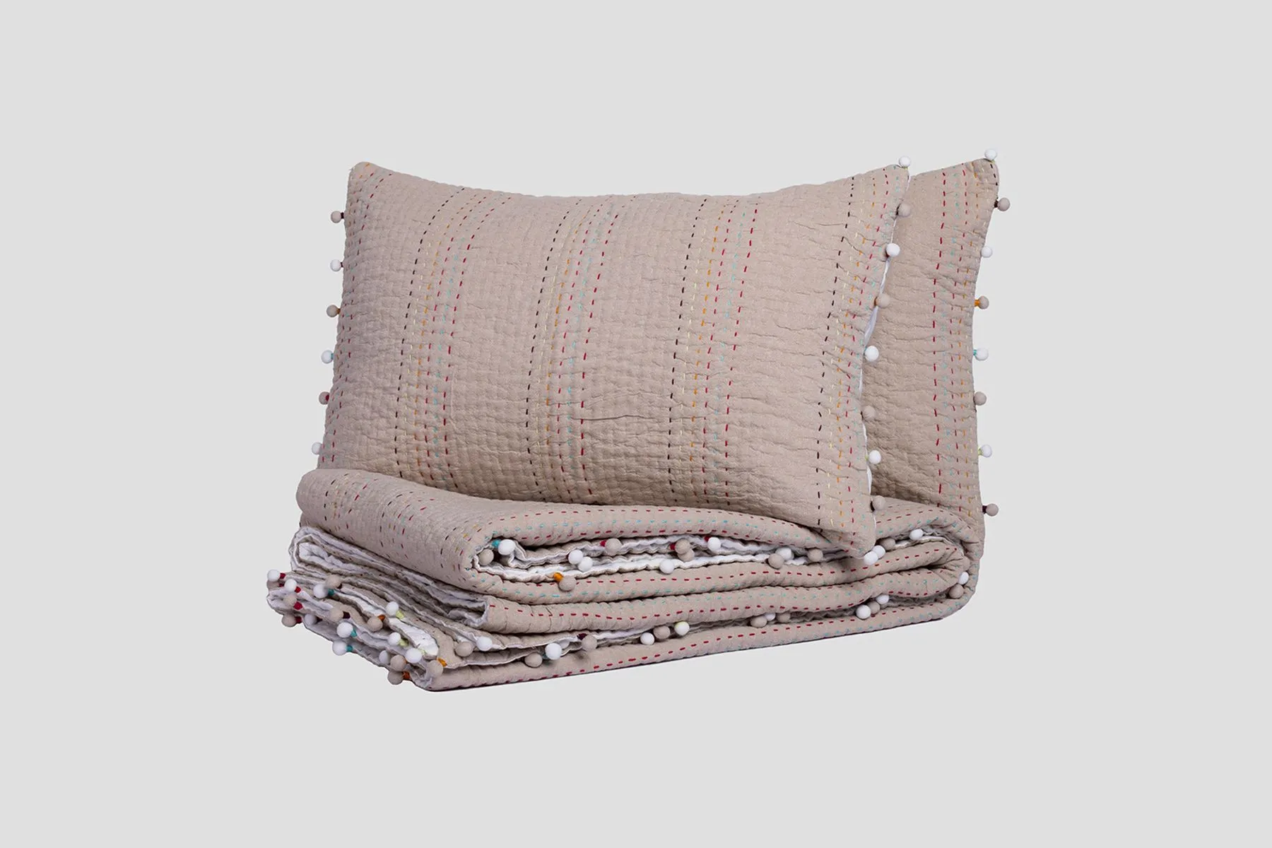Kantha Bobble Tales Bed Set | Aplito | The House Of Things