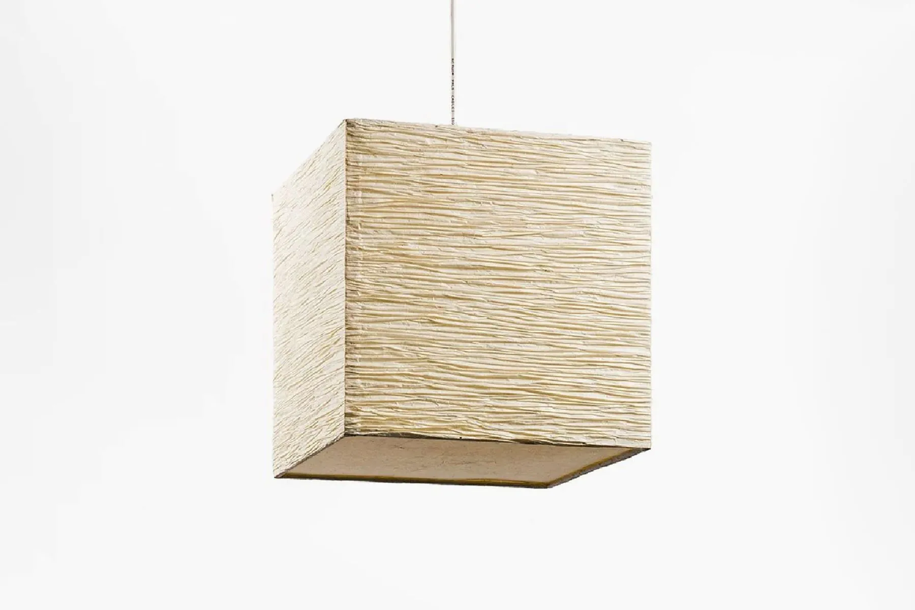 Cube Pendant Lamp -Crushed Paper| Oorjaa | The House Of Things