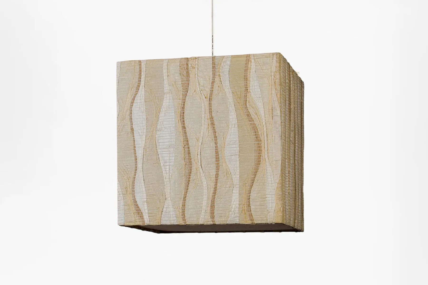 Cube Pendant Lamp -Woven Paper| Oorjaa | The House Of Things