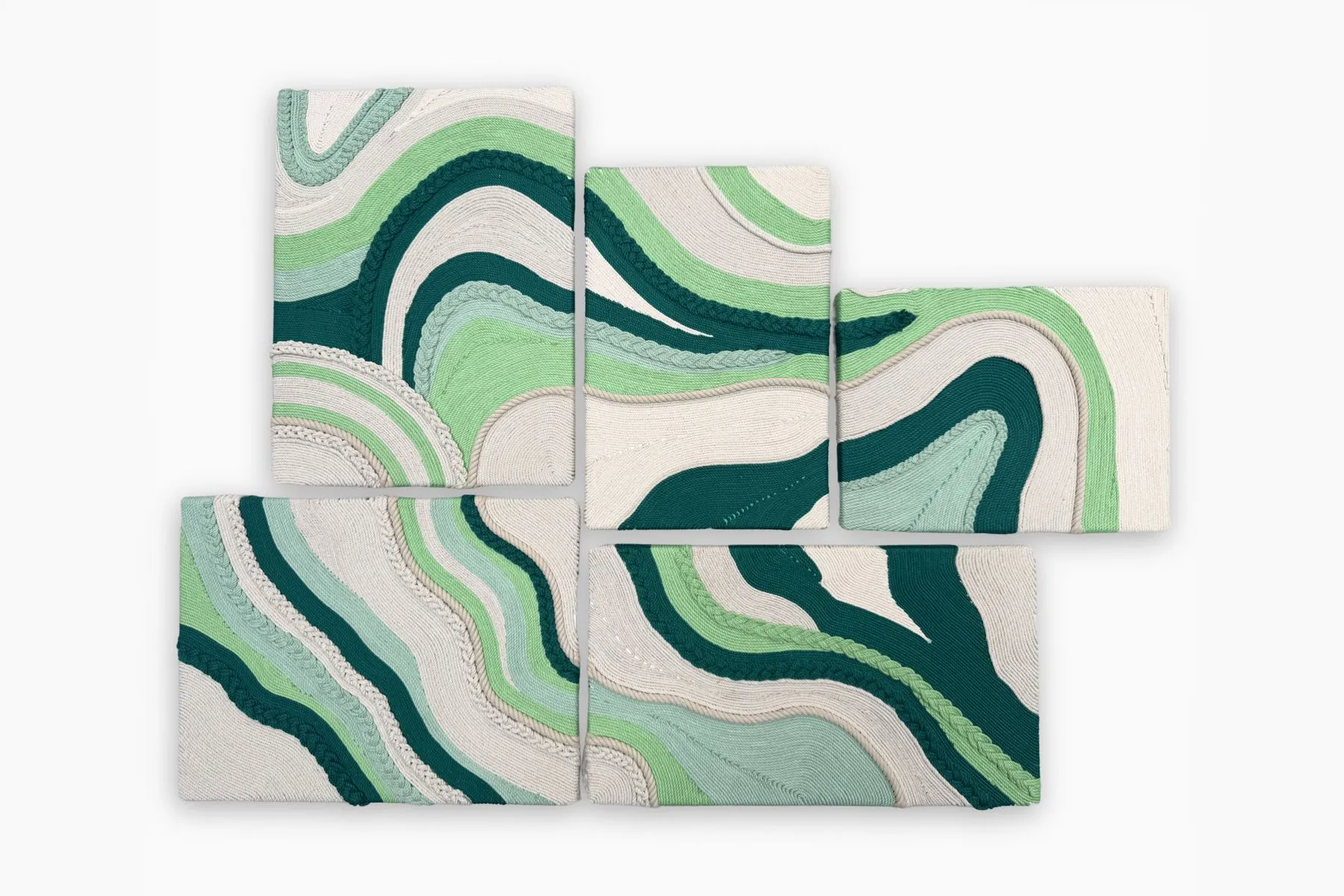 Woven Landscape Wall Art Decor - Set of 5 | Qibo Art Gallery | The House Of Things