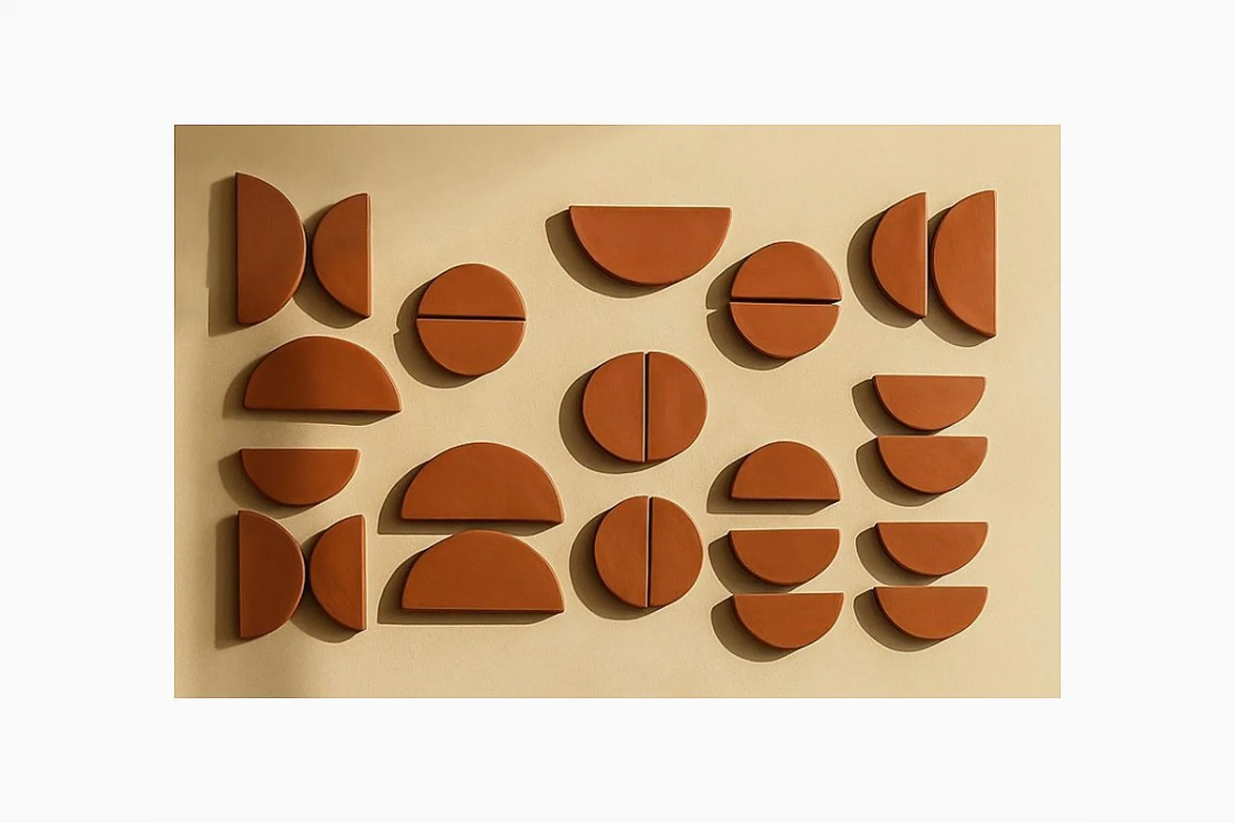 Clay Crescent Terracotta Wall Art | Qibo Art Gallery | The House Of Things