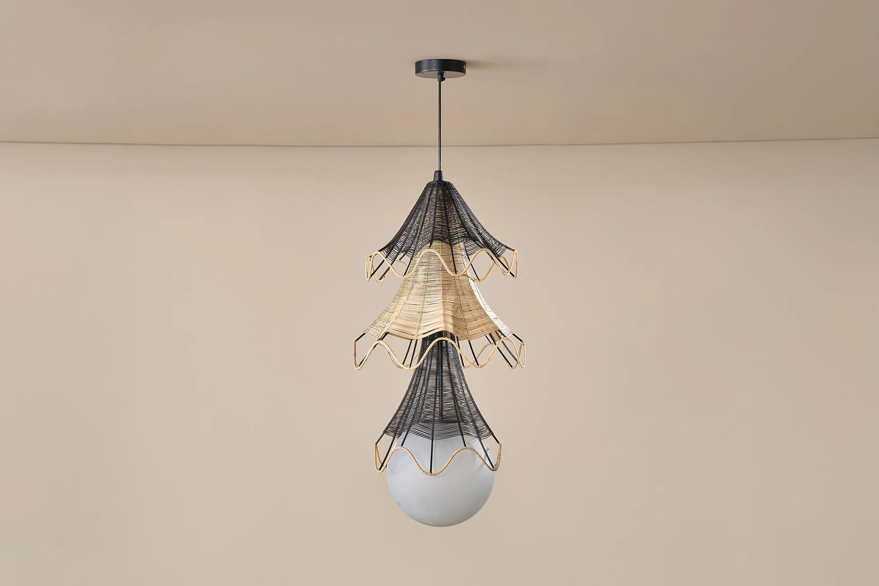 Lehar Hanging Lamp - Cluster of 3 
| Yaahvi By Nikita Bansal | The House of Things