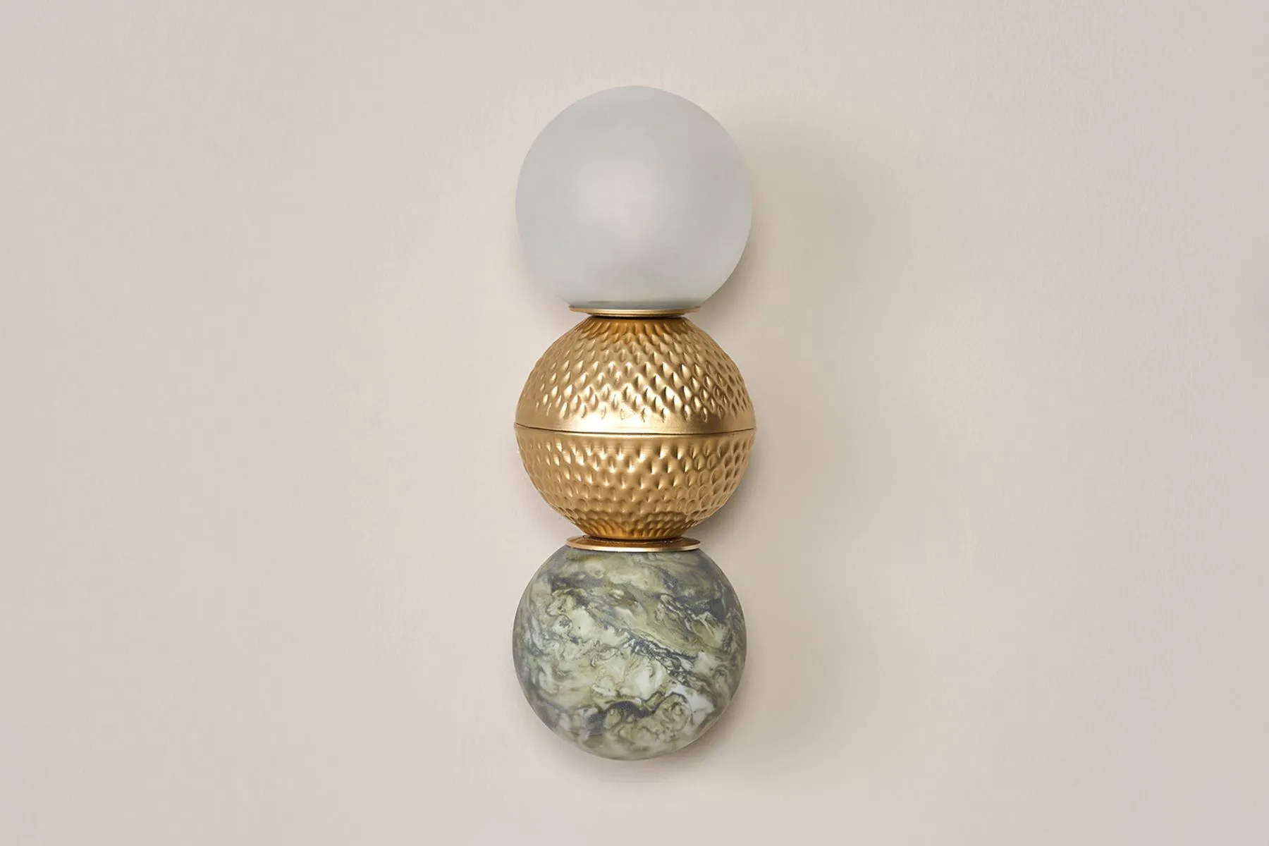 Lagori Gold Marble Painting Wall Lamp | Yaahvi By Nikita Bansal | The House of Things