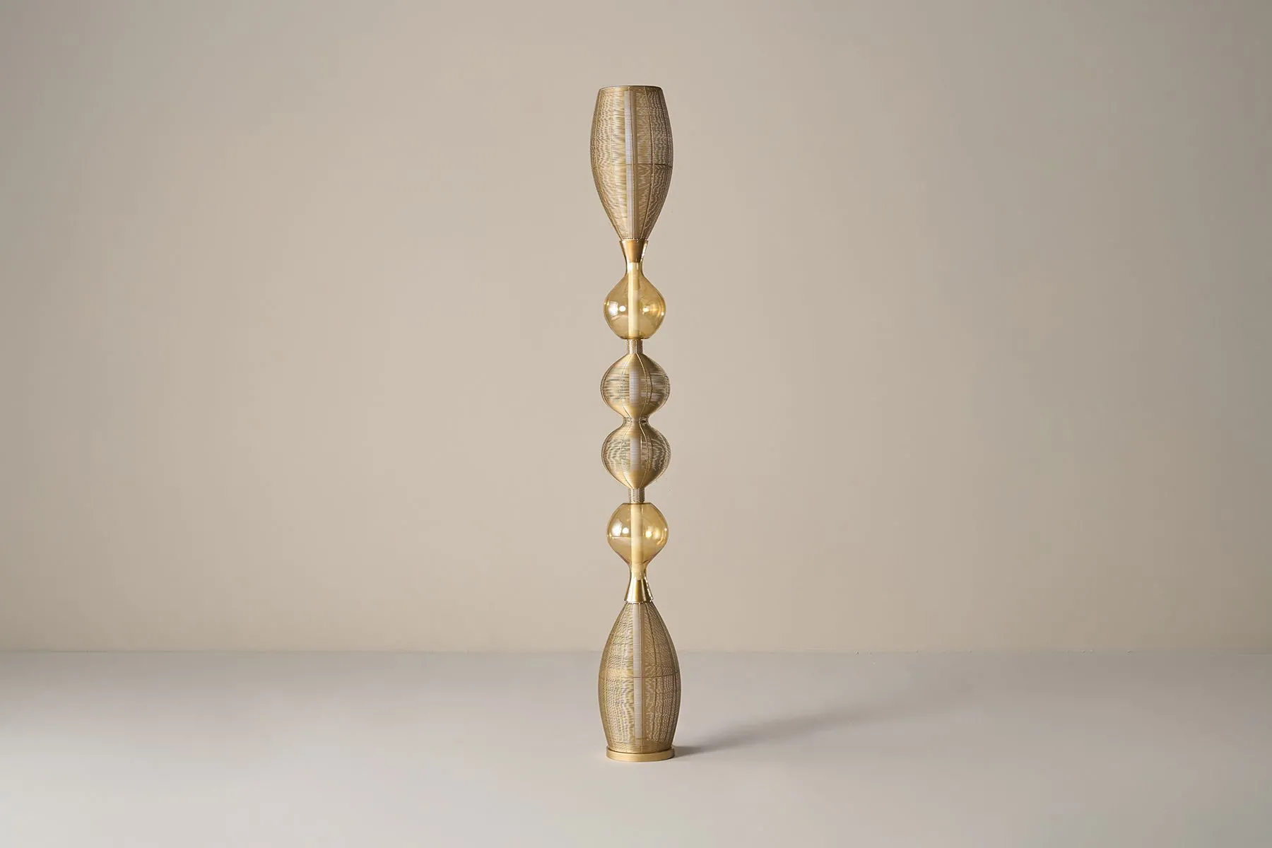 Notto Gold Column Floor Lamp | Yaahvi By Nikita Bansal | The House of Things