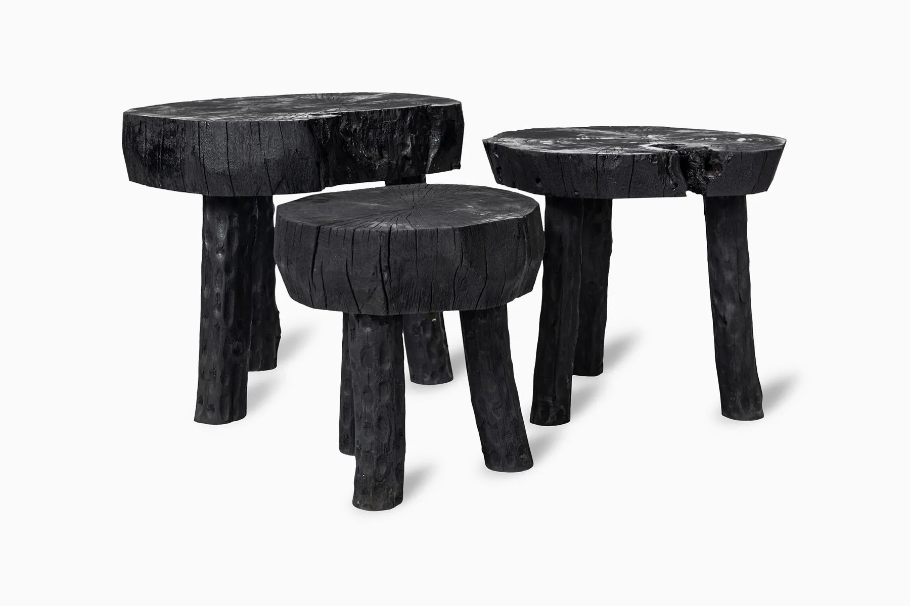 Charred Bunching Tables - Set of 3 | PortsideCafé | The House of Things