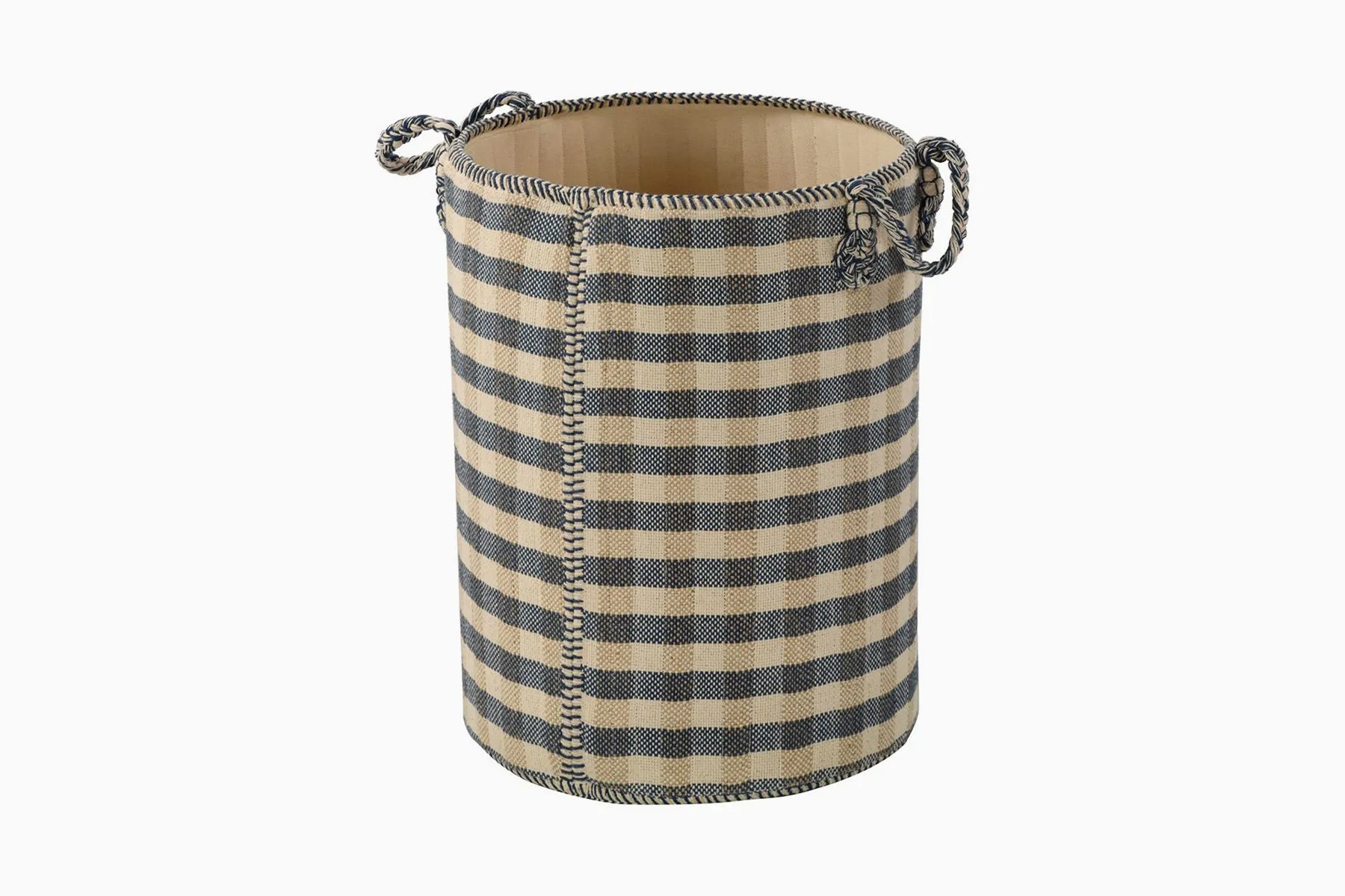 Checked Jute & Cotton Basket | Abaca | The House of Things