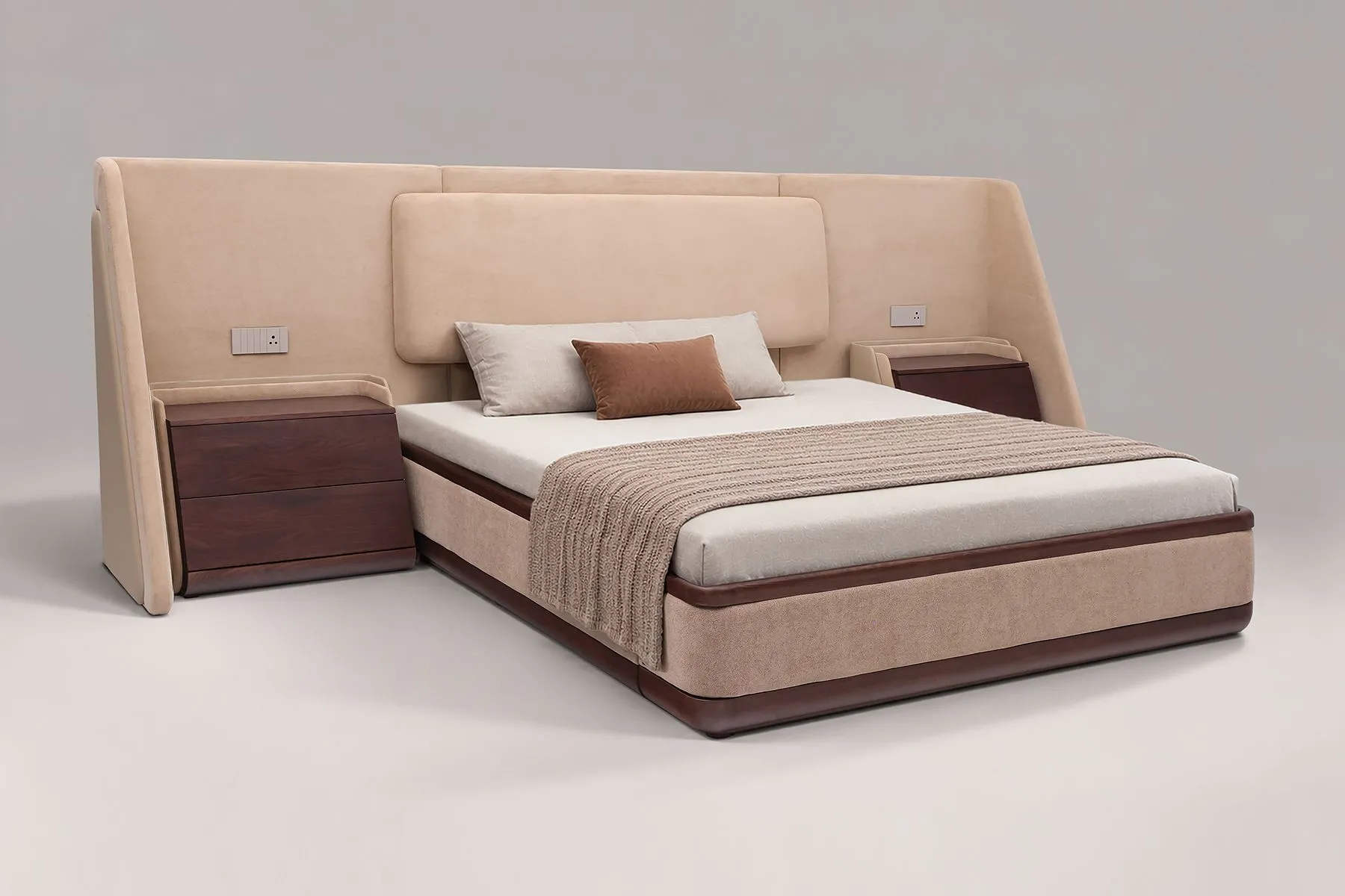 Sheathed Bed with Enveloping Headboard | Home of Chirmi | The House of Things