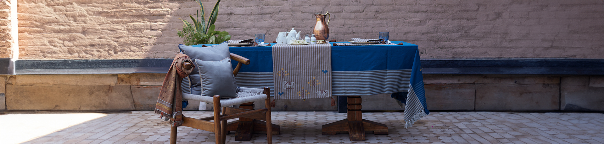 Aadyam Handwoven : Designer Cushion & Table Covers Online at The House of Things